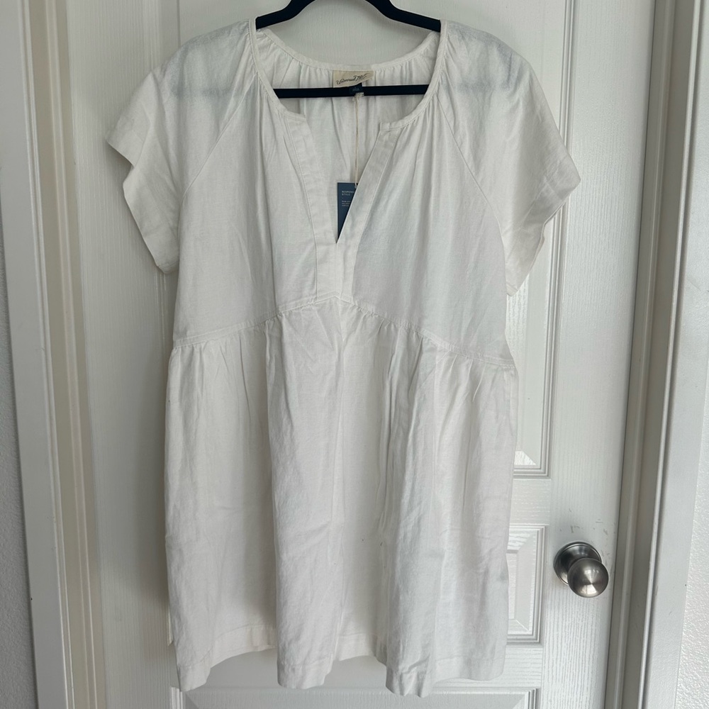 Universal Thread White Linen Mini Dress Size Large